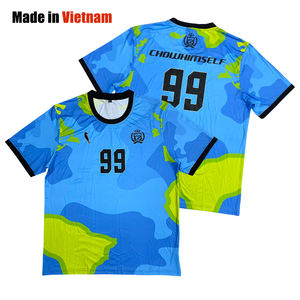 Camiseta de Fútbol Personalizada con Cuello Redondo, Diseño Impreso, Ligera, Transpirable, de Poliéster, Estilo Oversize - Product Image 1