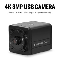 Cámara Industrial Zhongweiaoke 5600 Imx334 4K HD de 16 mm, 20 sin Distorsión, USB 2.0 Plug and Play, UVC OTG, Sin Controladores, CMOS de 8MP_1/1.8\"