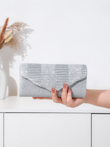 Bolso de Noche Mini para Mujer con Brillo y Cadena, Diseño Elegante y Plisado, de Lujo, para Novia, Marca Bell Wholesale - Product Image 2