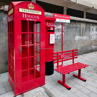 NINI Cabine téléphonique britannique en métal, décoration pour fête, anniversaire, mariage, événement, vente en gros