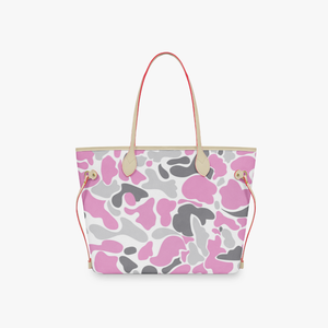 Nuova <span class=keywords><strong>Borsa</strong></span> Tote da Donna di Lusso con Design Personalizzato, Stampa Camouflage Nuvola <span class=keywords><strong>Rosa</strong></span>, <span class=keywords><strong>Borsa</strong></span> <span class=keywords><strong>a</strong></span> Spalla Reversibile in PU Impermeabile - Product Image 5