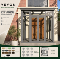 Ventanas de Techo Plano OEM Yeyon 2026, Puertas Francesas Anchas con Vidrio Aislante, Entrada para Residencias, Villas, Terrazas y Invernaderos