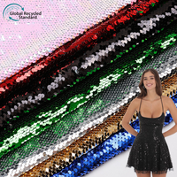 Offre Spéciale 5mm Dense Sparky Sequin Mesh Tissu Multicolore Broderie Tulle Dentelle Matériel Durable Séquence Vêtement Sac