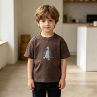 Vêtements pour enfants 2026 Nouveauté été T-shirt en coton à manches courtes motif dessin animé anti-humidité pour garçons, filles et bébés, coupe ample