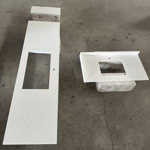 Losas de Cuarzo Blanco Carrara de Vietnam de Alta Calidad, Encimeras de Cuarzo para Cocina, Península e Isla - Product Image 3