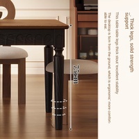 Table à manger carrée en bois massif de style rétro français, dossier de haute qualité, design moderne, écologique, durable, meubles de maison, salon