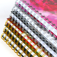 Journaux professionnels personnalisés de reliure en fil métallique A4 A5 A6 planificateurs Pages d'impression à couverture rigide avec logo personnalisé