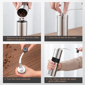 Macinacaffè Manuale Portatile in Acciaio Inox con Lama in Ceramica per Uso Domestico e All'aperto - Product Image 3