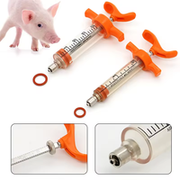 Seringues vétérinaires 10ml 20ml seringue pour animaux réutilisable en plastique acier porc mouton bétail volaille injecteur de vaccin