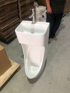 Kidoir Vente en gros Salle de bain sur pied Céramique <span class=keywords><strong>Urinoir</strong></span> pour homme Cuvette Wc <span class=keywords><strong>Urinoir</strong></span> autoportant pour homme <span class=keywords><strong>avec</strong></span> lavabo - Product Image 3