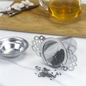 สแตนเลสสตีลชา Infuser ตะกร้า Reusable Fine ตาข่าย<span class=keywords><strong>กรอง</strong></span><span class=keywords><strong>ชา</strong></span>2จับฝาครอบ - Product Image 6