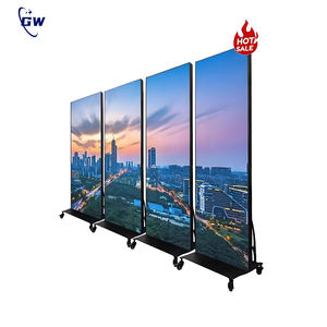 Foldable GOB P1.8 P2.5 Ultra Slim Double Sides Indoor Led Poster <b>Screen</b> Digital Display Banner Portable Video <b>Wall</b> for Store - Product Image 1