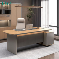 Table de bureau exécutive contemporaine convertible en bois de luxe de qualité supérieure sur mesure Liyu Furniture