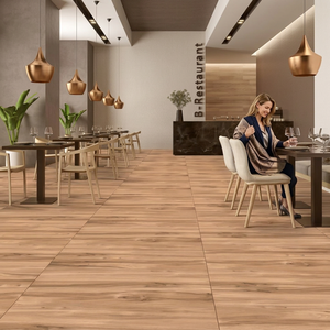 Azulejos de Porcelana Pulida con Efecto Madera Berlin Wood Marrón Brillante, Diseño de 2x4 pies, Azulejo Premium para Piso y Pared - Product Image 6