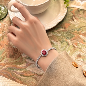 Wholesale High Quality Jewelry Eco-friendly <b>Copper</b> 10mm Multicolor Cubic Zirconia Latest Chain <b>Bracelet</b> for Trendy Daily Wear - Product Image 6