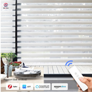 Stores enrouleurs zébrés en tissu polyester 100% de jour et de nuit <span class=keywords><strong>Persiana</strong></span> de cebra Tela de caballo manchada con cortinas enrollables - Product Image 4