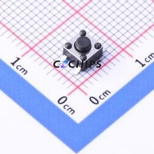 YTS-C015-2B Tactile Switch SMD-4P,4.5x4.5mm Switch Single Pole Single Throw Round Button 2.6N Vertical Mount - Product Image 1