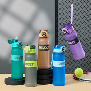 Botella de Agua de Plástico con Diseño de Baloncesto, Gran Capacidad, Antiderrames, con Asa, para Deportes, Regreso a Clases, Actividades al Aire Libre, Fitness y Viajes - Product Image 1