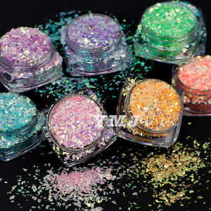 เกล็ดไมลาร์สีรุ้ง 2*2 เกล็ดกลิตเตอร์สีพาสเทลนีออนแบบฝัน สำหรับงาน DIY ตกแต่งเล็บ เรซิ่น งานฝีมือ สไลม์ แก้วน้ำ ของตกแต่งคริสต์มาส - Product Image 6