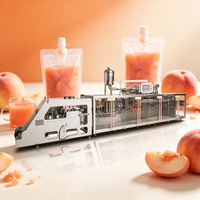 Machine d'emballage automatique pour sachets de confiture de pêches, remplissage et scellage de liquides, dosage de haute précision, horizontal