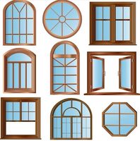 Ventanas y Puerta de Madera con Revestimiento de Aluminio y Vidrio Fijo Estilo Francés con Certificación NFRC en Venta