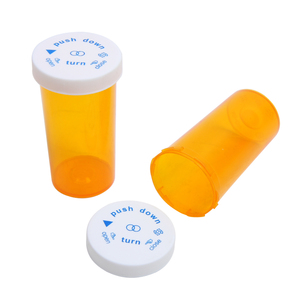 PP plastic storage pill medical child proof child resistant vial bottle 12DR