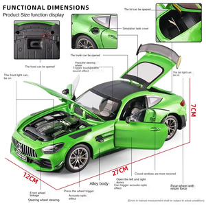 <span class=keywords><strong>1</strong></span>:<span class=keywords><strong>18</strong></span> scala Benz GTR metallo auto sportive Diecast giocattolo in lega di simulazione auto in lega modello di luce sonora Display Pullback - Product Image 3