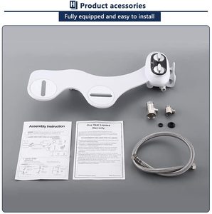 Bidet de lavado femenino <span class=keywords><strong>frontal</strong></span> y trasero no eléctrico, accesorio de inodoro con boquilla doble de autolimpieza, bidé de inodoro de agua dulce - Product Image 6