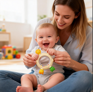 Mordedor de Silicona para Bebés, Sonajero de Silicona, Juguete de Dentición para Bebés de 6 a 12 Meses - Product Image 6