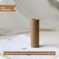 Tube en papier kraft enduit de silicone pour bouteille à bille d'huile essentielle et de lotion, boîte d'emballage épaissie anti-chute, rangement cosmétique vide