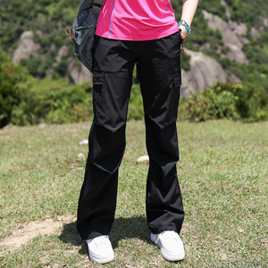 Women's Outdoor Sun Protection Pants Lightweight Quick Dry Cargo Pants With Drawstring Cuffs Loose Fit Hiking Running Sports - Product Image 4