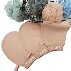 Guantes exfoliantes de color rosa Guantes de ducha Guantes exfoliantes coreanos Marruecos Kessa Hamam Guante para pelar - Product Image 1