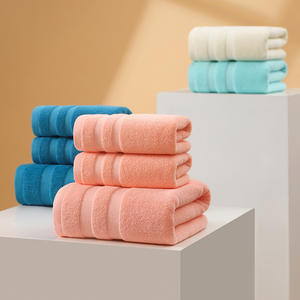 Ensemble 3 pièces personnalisation en gros 100% coton 32S ensemble de serviettes de forgeage douche gant de toilette salle de bain maison hôtel serviettes - Product Image 4