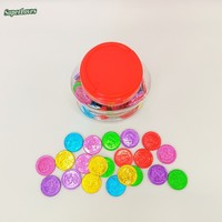 Chocolats colorés en forme de pièces de monnaie, enveloppés de papier brillant, pour cadeaux de fête pour enfants, cadeaux de vacances, récompenses en classe, décorations amusantes