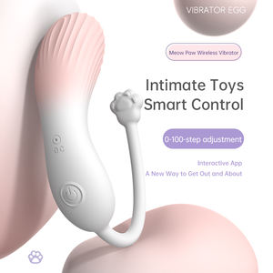 Vibrateur œuf pour femmes en forme de patte de chat, contrôlé par application, pour couples, <span class=keywords><strong>jeu</strong></span> sexuel, vibrateur pour culotte, jouets sexuels pour adultes - Product Image 2
