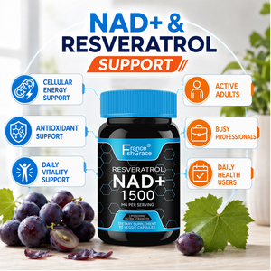 Complément alimentaire Shecome NAD+ 1500mg avec Resveratrol, soutient la santé cellulaire, l'endurance et le vieillissement sain, complément NAD ultra puissant - Product Image 3