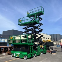 Plateforme de travail autopropulsée électrique hydraulique à ciseaux télécommandée, capacité 130 kg, hauteur maximale 16 m, acier au carbone