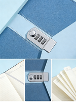 Carnet d'affaires personnalisable en similicuir rigide avec verrouillage par mot de passe, journal sécurisé pour cadeaux d'entreprise et usage professionnel