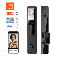 TYSH Tuya App Smart Lock avec alliage d'aluminium Appel vidéo en temps réel Reconnaissance faciale 3D Accès par empreinte digitale Wi-Fi