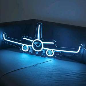 IPixel تسليم سريع عكس الضوء أدى الطائرة لافتة لطائرة غرفة نيون ضوء متابعة لافتة لغرفة النوم/هدايا عيد الميلاد - Product Image 3
