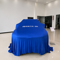 Housse de présentation élégante en satin de soie premium pour voiture, avec logo de marque personnalisé, tissu à haute élasticité