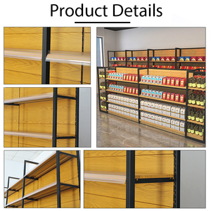 Étagères de supermarché présentoir Casewood grain couleur personnalisation support de cadre mural simple face support à deux extrémités - Product Image 2