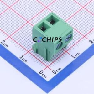 TT0201500000G Screw Terminal Block P=5mm Connector ( Construction: 1x2P )( Pitch: 5mm )( Color: Green )( Total PIN Count: 2P ) - Product Image 1
