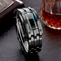 Montre numérique binaire à double cadran en alliage et acrylique, best-seller du commerce transfrontalier, pour hommes, femmes, étudiants et couples