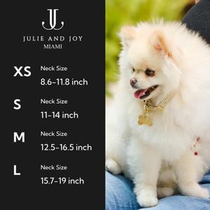 ปลอกคออิตาลีสีฟ้าเหมาะสำหรับเป็นของขวัญสำหรับเจ้าของสุนัขหนังแท้และหัวใจคริสตัลสีทอง - Product Image 5