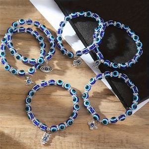 Tobillera de playa de moda de verano para mujer, banda elástica de ojos malvados de pavo de la suerte de 8mm, amuleto turco, joyería de pie de tobillo con cuentas de Ojo Azul - Product Image 4