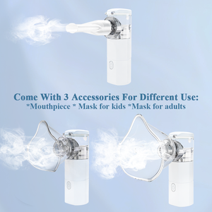Mesin <span class=keywords><strong>Nebulizer</strong></span> Jaring Genggam Portabel Rumah Sakit Medis Nebulizador Jaring Inhaler Batuk Asma Rumah Tangga dengan Masker Corong Mulut - Product Image 4
