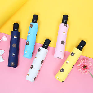 <span class=keywords><strong>Paraguas</strong></span> Plegable Automático de 3 Pliegues con Protección Solar Anti-UV, Diseño de Oso Adorable, Tubo de Hierro, Todo en Uno, Resistente al Viento e Impermeable para Mujer, Precio Económico - Product Image 4