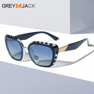 Gafas de Sol para Mujer Grey Jack, Estampado de Leopardo, Marco de Aleación de Cobre TR90, Lentes Polarizadas TAC con Protección UV400, Estilo Moderno y Extragrandes - Product Image 1