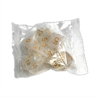 Jeu de dés en plastique polyédrique de couleur personnalisée